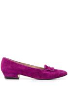 Salvatore Ferragamo Pre-owned 1990s Fringe Embellished Pointed Loafers