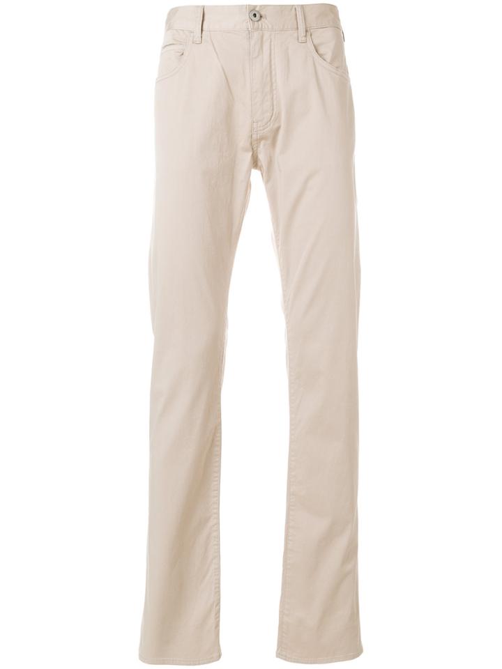 Emporio Armani Slim-fit Chino Trousers - Nude & Neutrals