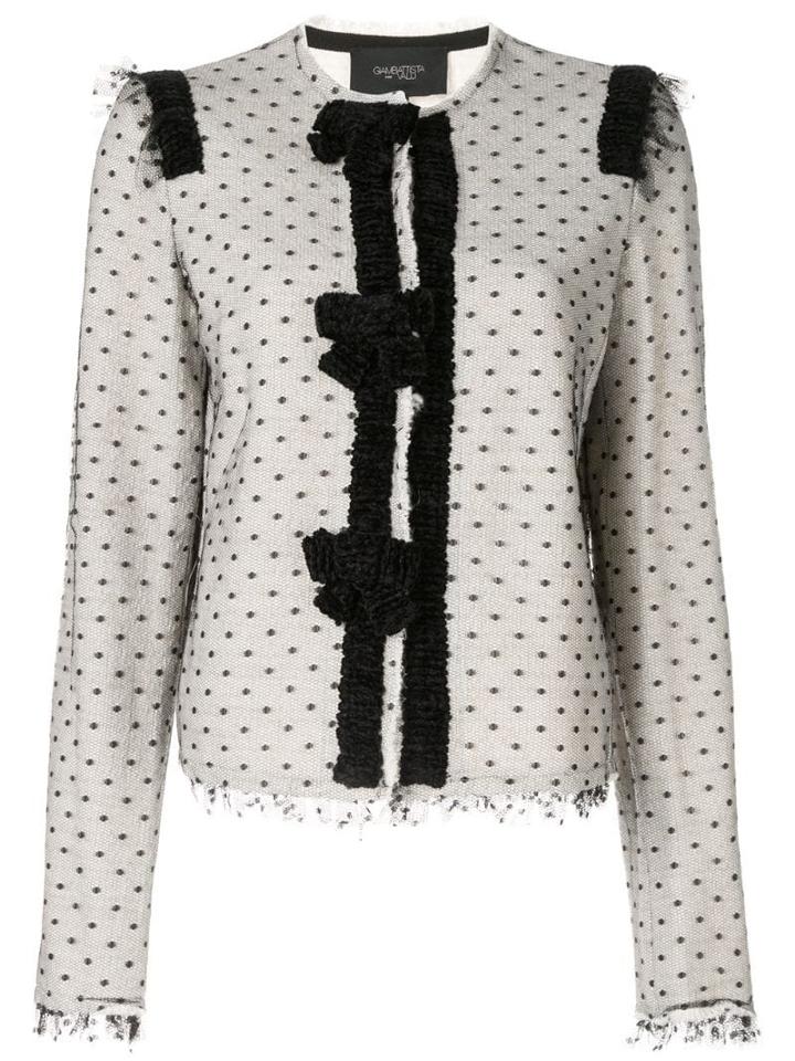 Giambattista Valli Dotted Mesh Top Blazer - White