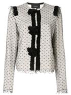 Giambattista Valli Dotted Mesh Top Blazer - White