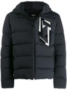 Fendi Ff Appliqué Padded Jacket - Grey