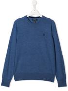 Ralph Lauren Kids Teen Crew Neck Knit Sweater - Blue