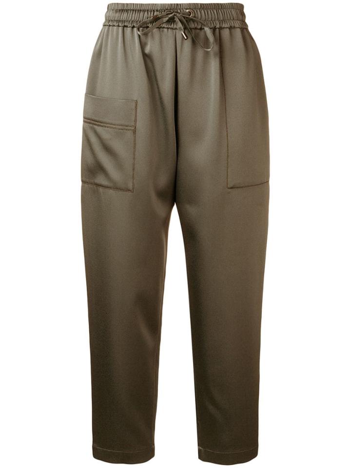 Brunello Cucinelli Pantalon Large - Green