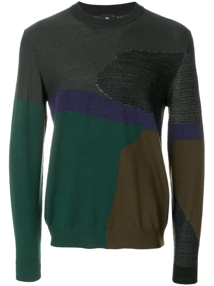 Ps By Paul Smith Colour Block Jumper - Grey