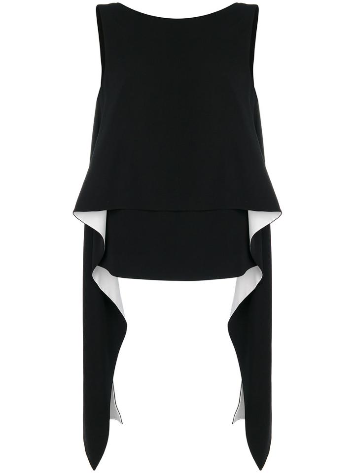 Givenchy - Draped Panel Sleeveless Top - Women - Silk/spandex/elastane/acetate/viscose - 40, Black, Silk/spandex/elastane/acetate/viscose