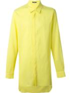Ann Demeulemeester Long Jacquard Stripe Shirt, Men's, Size: Xs, Yellow/orange, Cotton