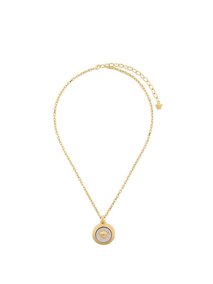 Versace Medusa Pendant Necklace - Yellow