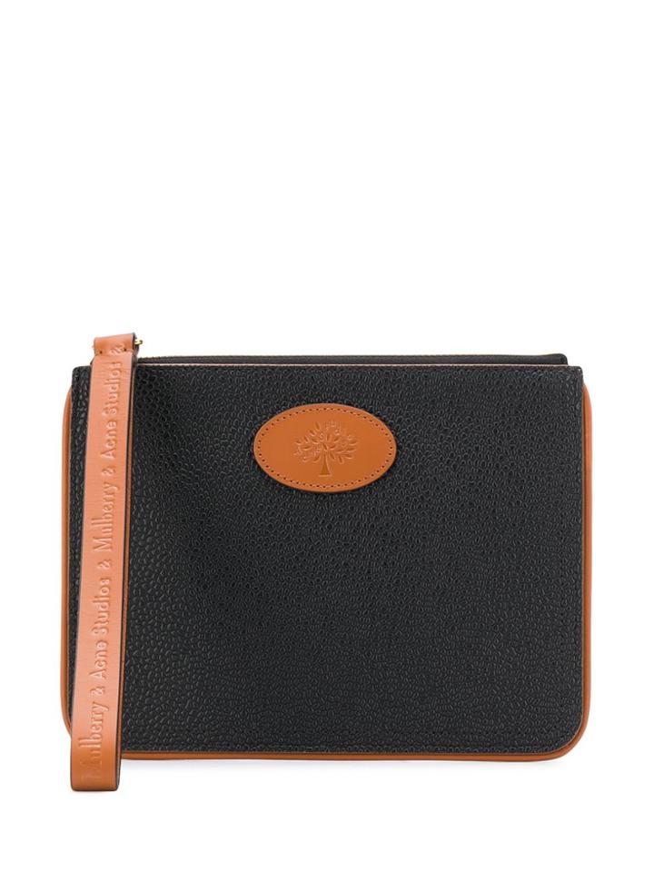 Acne Studios & Mulberry Medium Zip Scotchgrain Pouch - Black