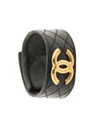 Chanel Pre-owned Cc Quilted Bangle - Black
