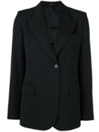 Maison Margiela Peaked Lapel Blazer, Women's, Size: 42, Black, Cotton/spandex/elastane/viscose/virgin Wool