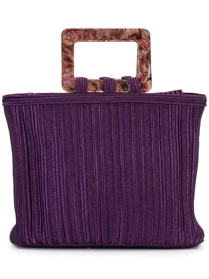 Yves Saint Laurent Vintage Braided Tote - Pink & Purple