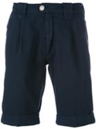 Barba - Pleat Detail Bermuda Shorts - Men - Cotton/spandex/elastane - 48, Blue, Cotton/spandex/elastane