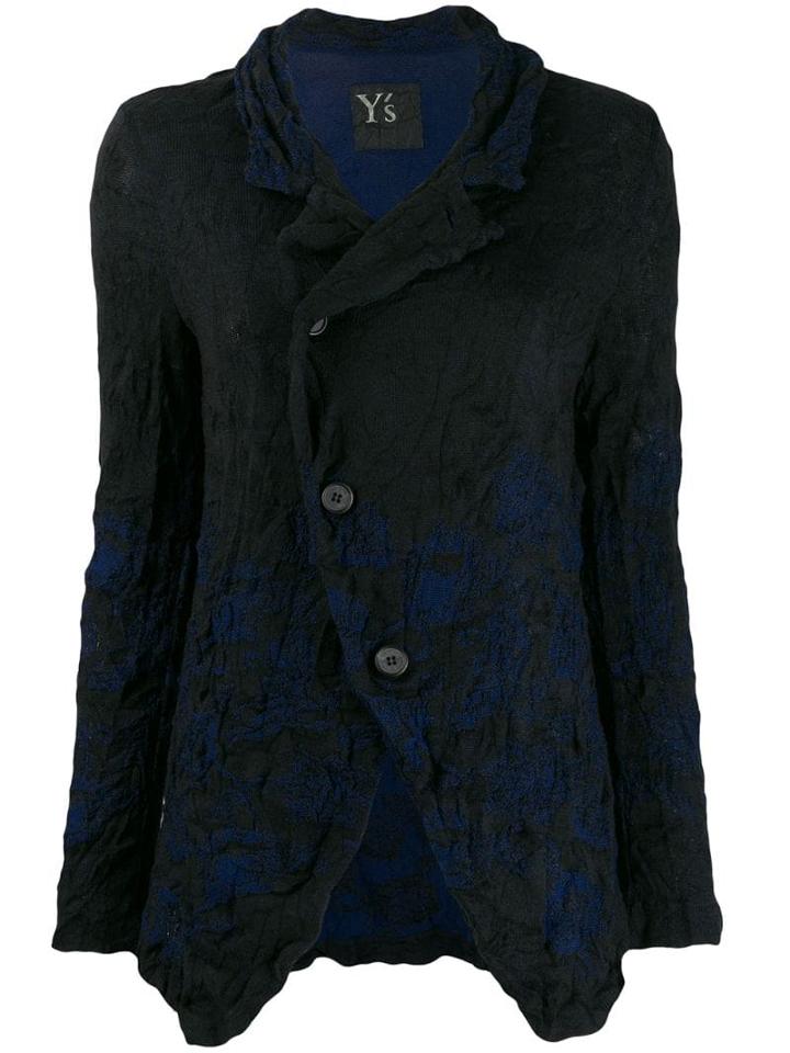 Y's Off-centre Button Jacket - Blue