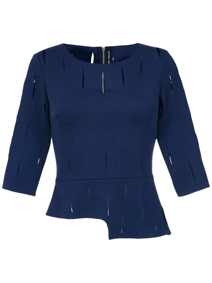 Gloria Coelho Cut Out Blouse - Blue