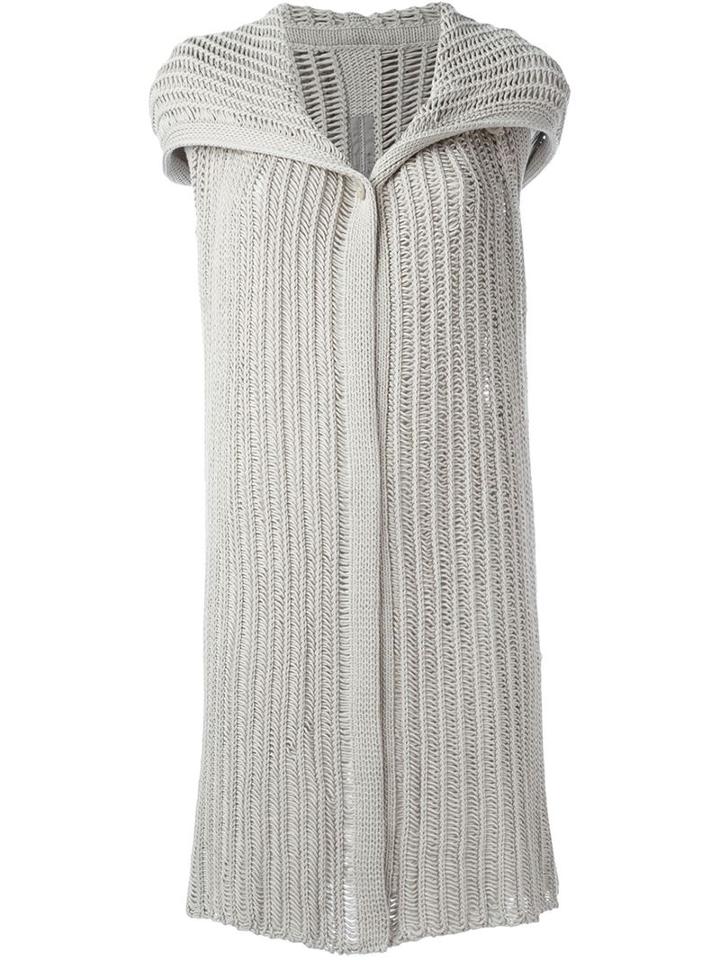 Rick Owens Long Sleeveless Knit Cardigan