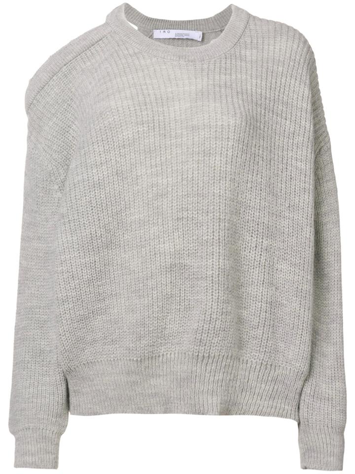 Iro Asymmetric Cold Shoulder Jumper - Grey
