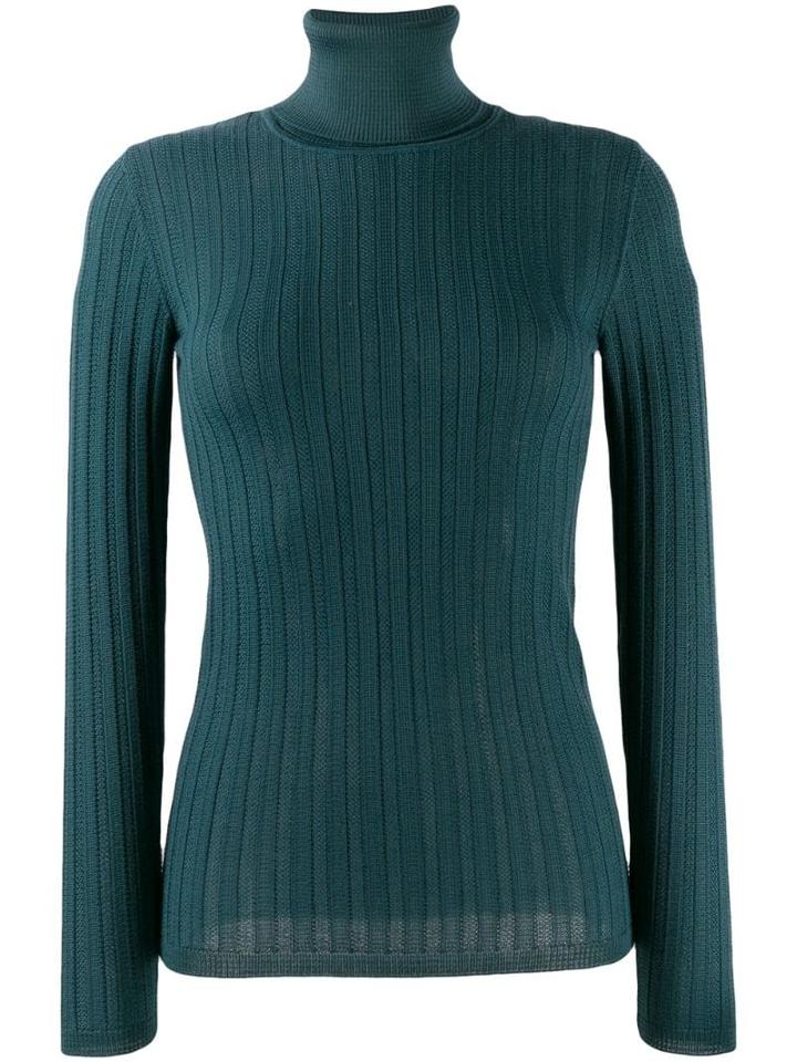 M Missoni Slim-fit Turtleneck Jumper - Blue