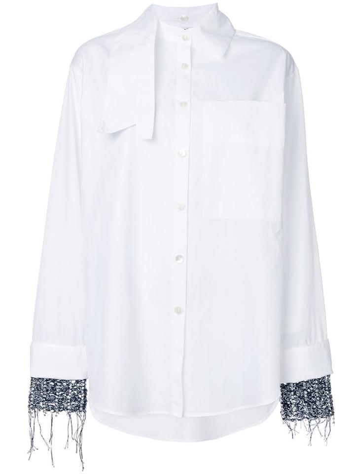Aviù Oversized Layered Sleeve Shirt - White