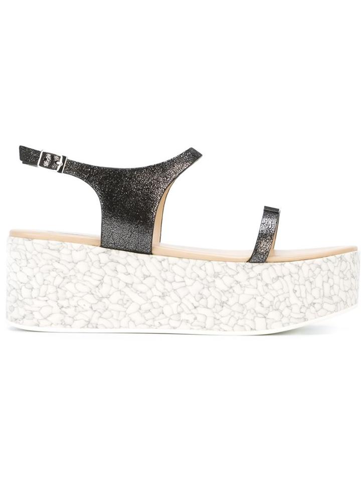 Stella Mccartney Beckett Sandals, Women's, Size: 39, Grey, Polyester/artificial Leather/rubber