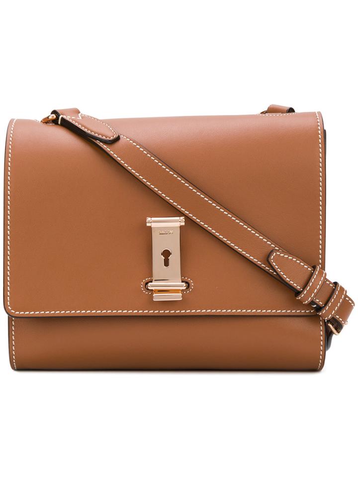 Bally Foldover Flap Crossbody Bag - Brown