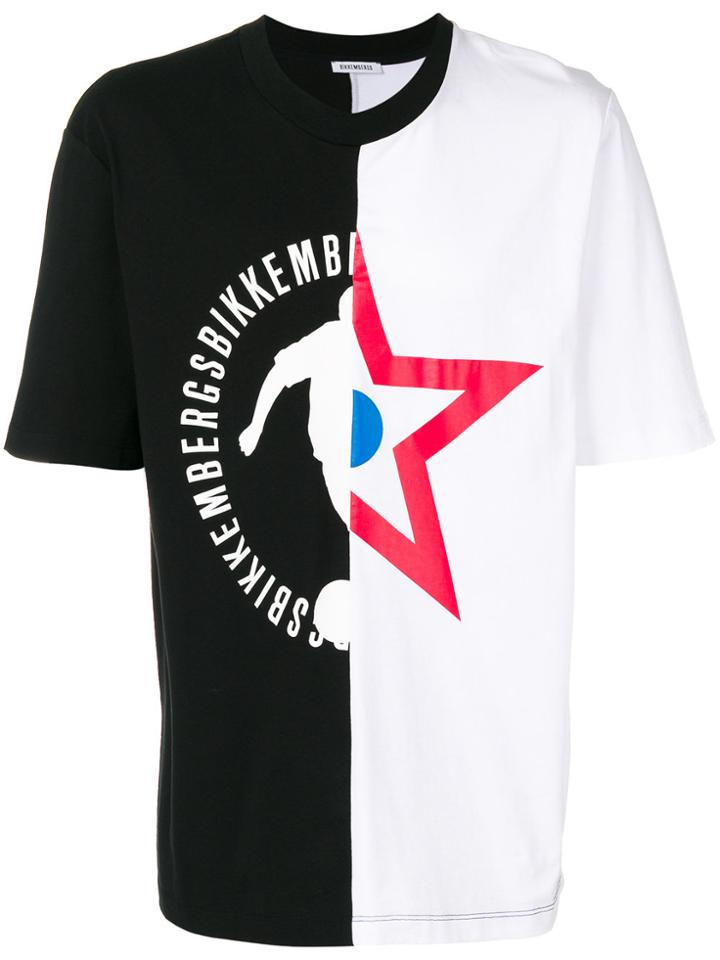 Dirk Bikkembergs Asymmetric Print T-shirt - Black