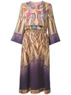 Etro Scarf Print Tunic Dress, Women's, Size: 44, Silk/cupro/nylon