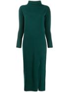 Allude Knitted Midi Dress - Green
