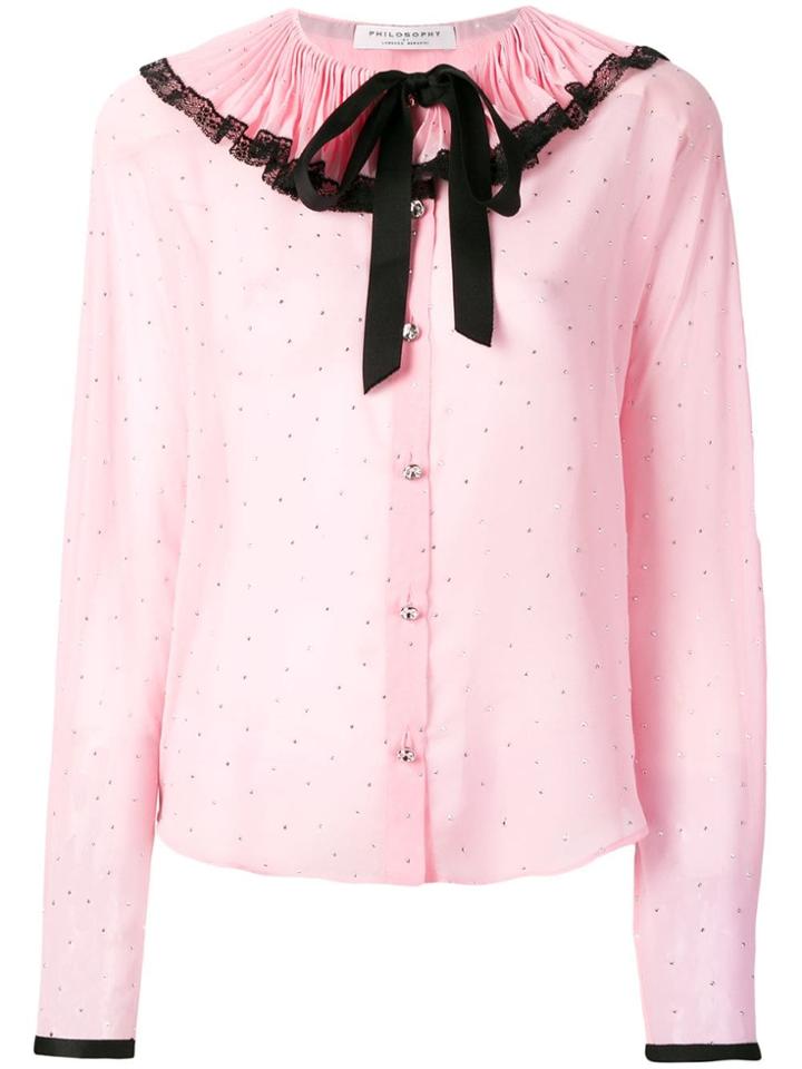 Philosophy Di Lorenzo Serafini Polka Dot Shirt - Pink & Purple