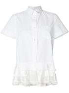 Sacai Flared Short-sleeved Shirt - White
