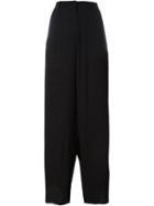Mcq Alexander Mcqueen Pleated Palazzo Pants, Women's, Size: 40, Black, Polyester