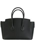 Bally Double Handle Tote Bag, Women's, Black, Leather