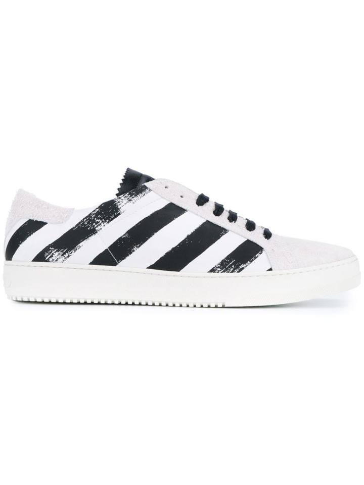 Off-white Brushed Diagonals Sneakers