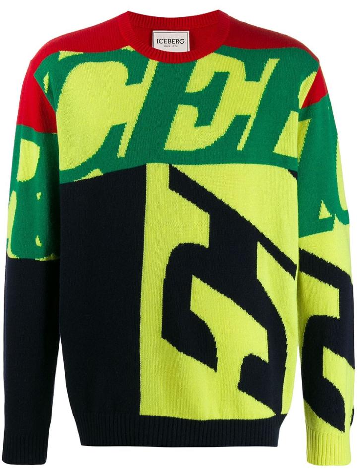 Iceberg Colour Block Jumper - Black