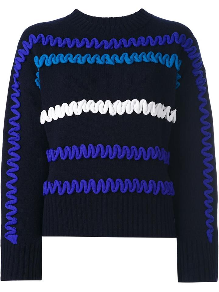Kenzo Textured Jumper, Women's, Size: Medium, Blue, Wool