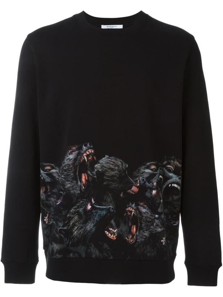 Givenchy Baboon Print Sweatshirt, Men's, Size: Xl, Black, Cotton