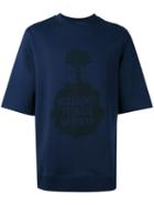 Matthew Miller - Printed Sweat T-shirt - Men - Cotton - M, Blue, Cotton