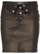 Amiri Folded Mini Skirt - Black