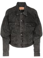 Y / Project Double Front Denim Jacket - Black