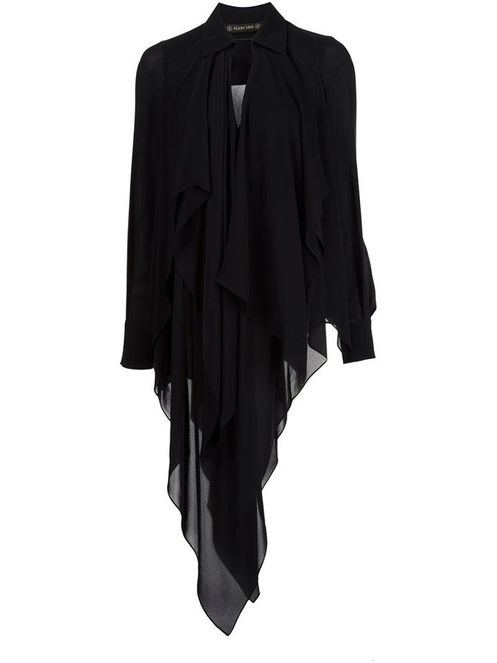 Plein Sud Long Asymmetric Hem Blouse
