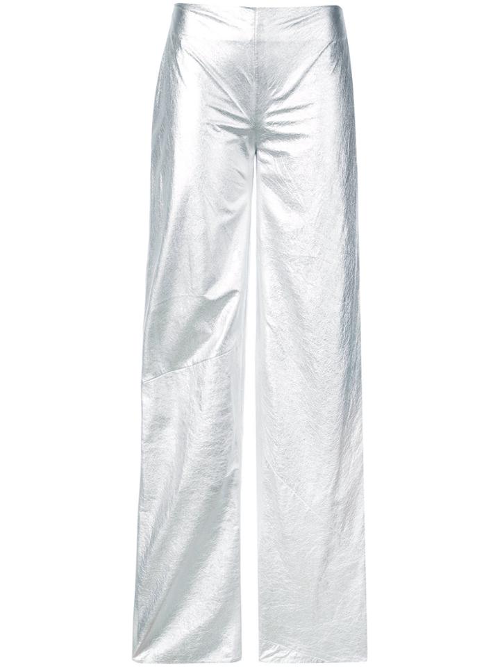 Rubin Singer Metallic Loose Fit Trousers - Grey