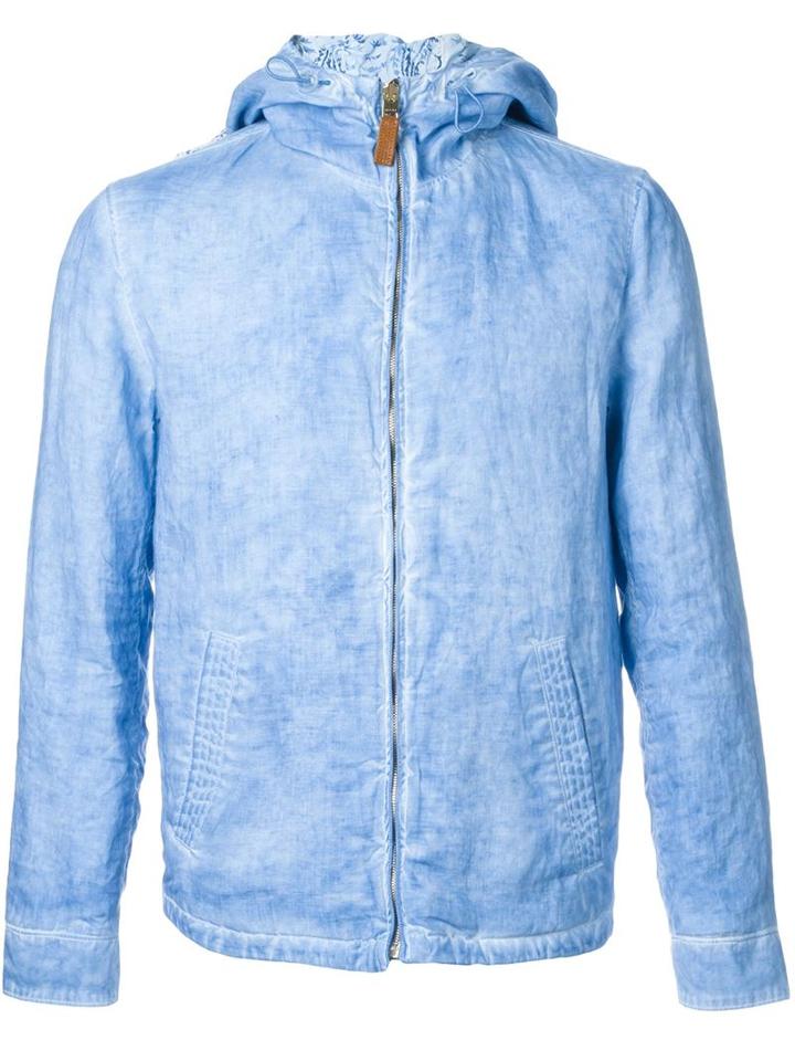 Etro Zipped Reversible Jacket, Men's, Size: Large, Blue, Polyamide/cotton/linen/flax