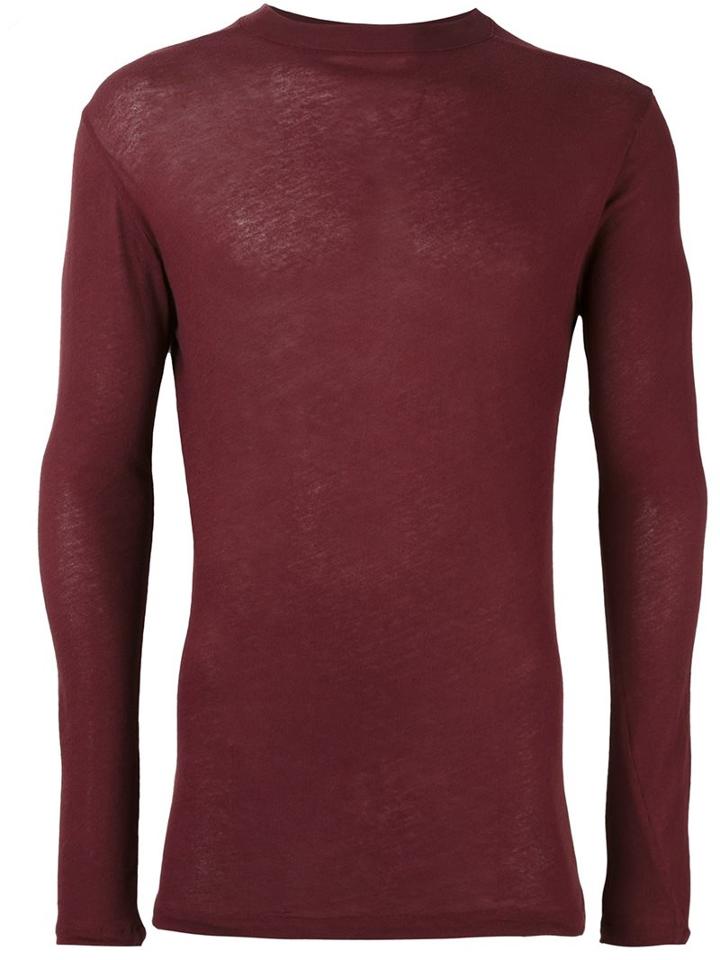 Water Longsleeved T-shirt, Adult Unisex, Size: Xs, Red, Cotton