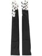 Marine Serre Moon-print Jersey Gloves - Black