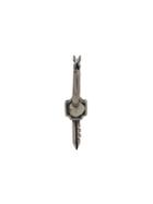 Northskull Oxidised Key Hoop Earring - Silver