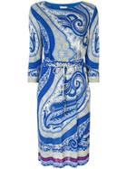Etro Paisley Print Dress - Blue