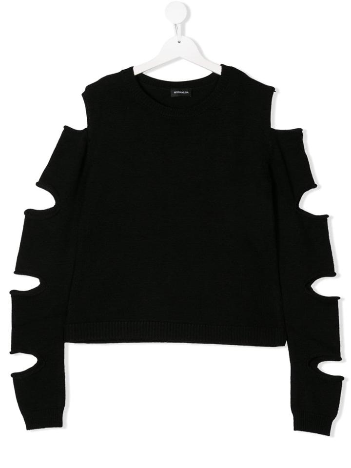 Monnalisa Cut-out Detail Jumper - Black