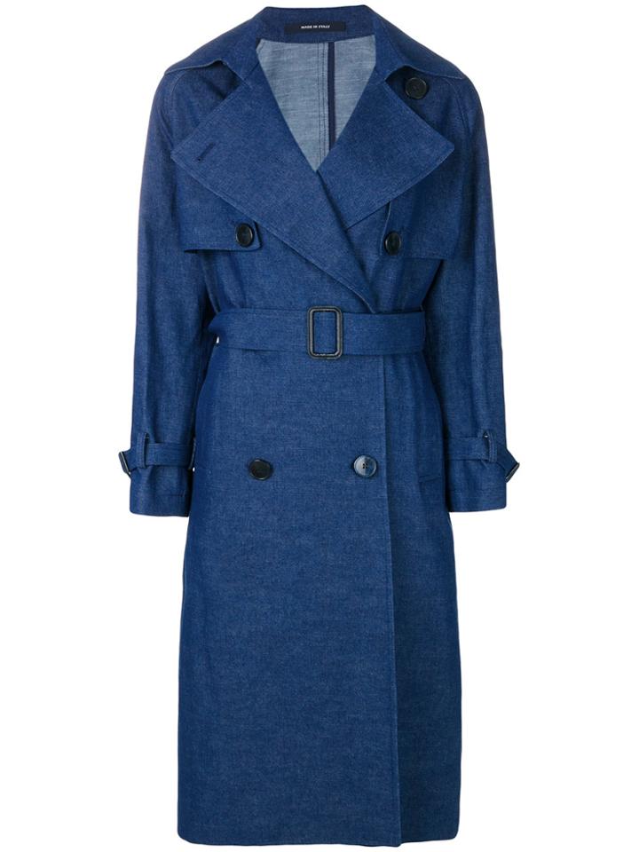 Tagliatore Kristen Trench Coat - Blue