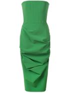 Alex Perry Mena Strapless Midi Dress - Green