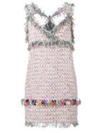 Msgm Tweed Short Dress, Women's, Size: 46, Cotton/linen/flax/acrylic/polyester