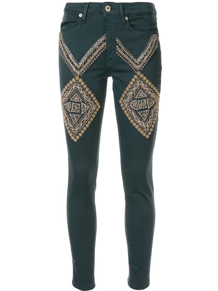 Dondup Beaded Embellishments Skinny Jeans - Green